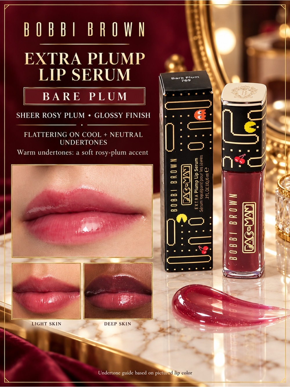 Bobbi Brown Extra Plump Lip Serum — Bare Plum (Sheer Rosy Plum)